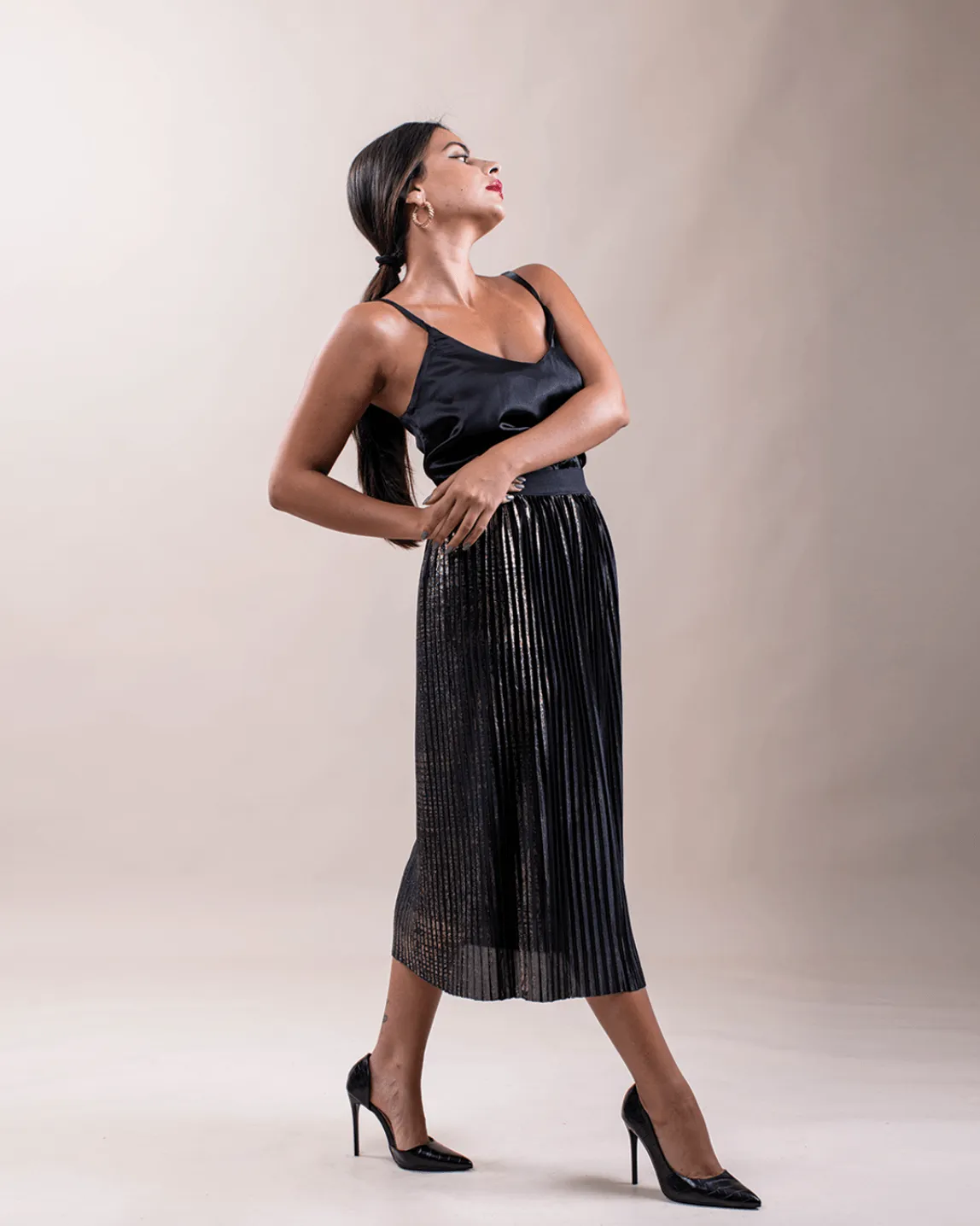 Golden Stripped Skirt