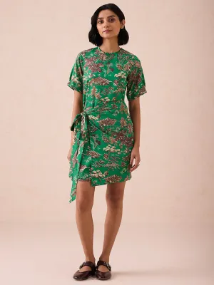Green Fields Wrap Dress