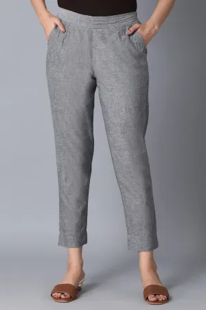 Grey Slim Fit Trouser Pants