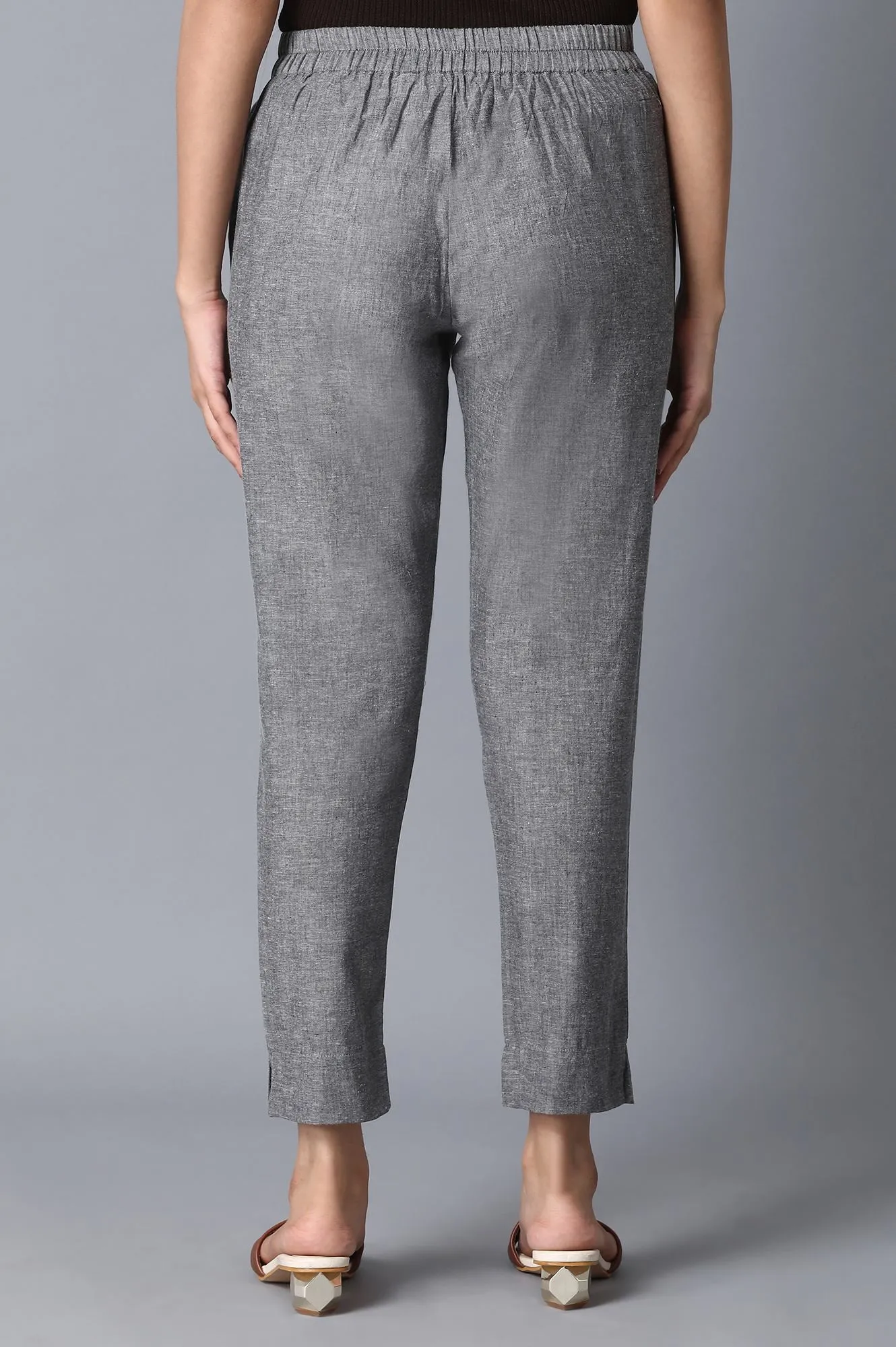 Grey Slim Fit Trouser Pants