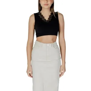 Guess Women's Black Sleeveless V-Neck Top