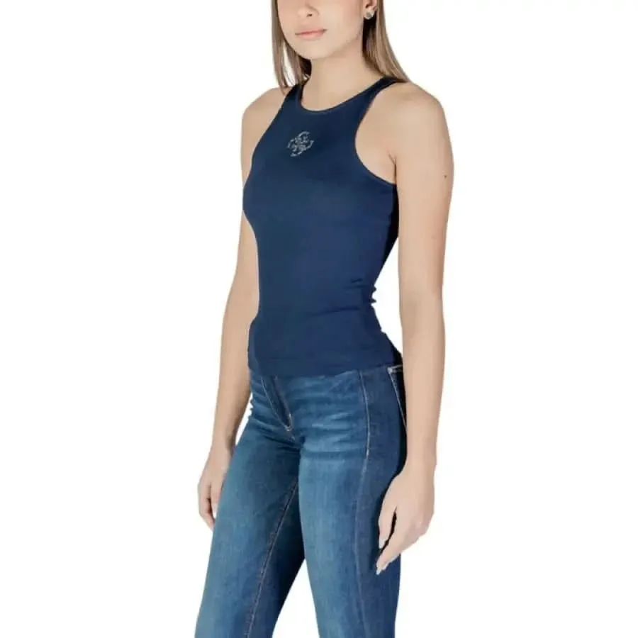 Guess Women's Blue Sleeveless Top