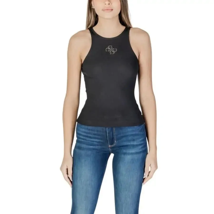 Guess Women's Blue Sleeveless Top