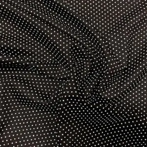H65 | Jessica Viscose Jersey - Black & White Spot (94cm end of bolt)