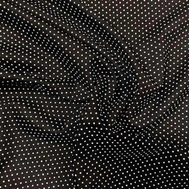 H65 | Jessica Viscose Jersey - Black & White Spot (94cm end of bolt)