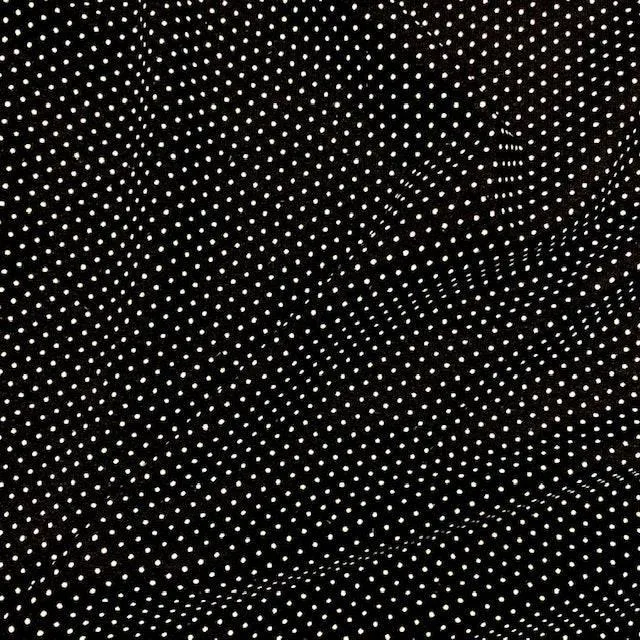 H65 | Jessica Viscose Jersey - Black & White Spot (94cm end of bolt)