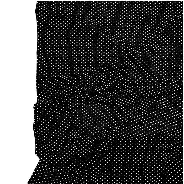 H65 | Jessica Viscose Jersey - Black & White Spot (94cm end of bolt)