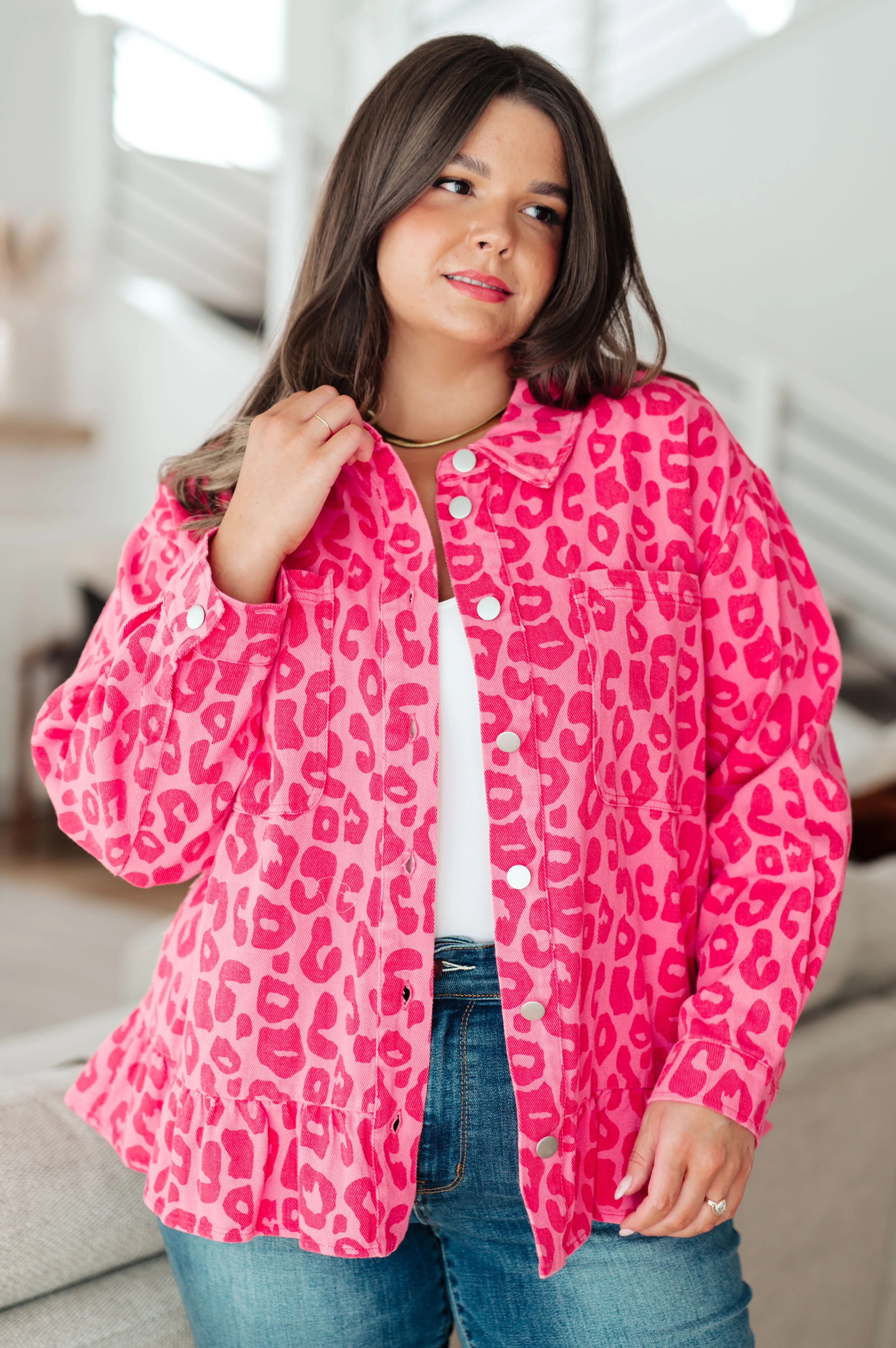 Hazel Blues® |  Wild At Heart Animal Print Button Down