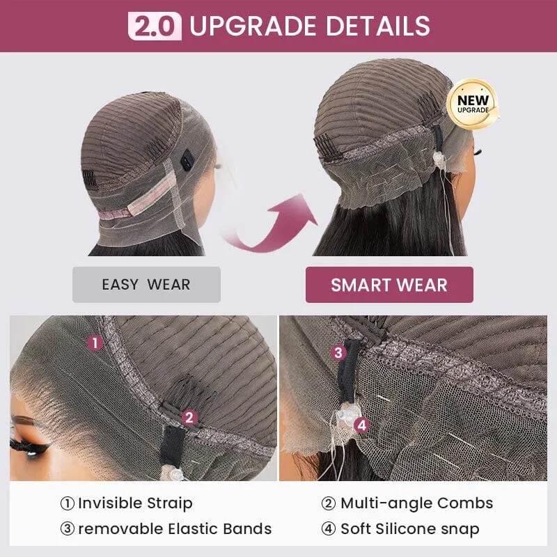 HD Lace Straight 13x4 Frontal Wig Invisible Swiss Lace Wig Real HD Lace Natural Black Free Part