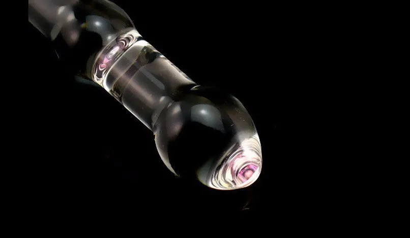 Heart Pink Crystal  Glass Dildo