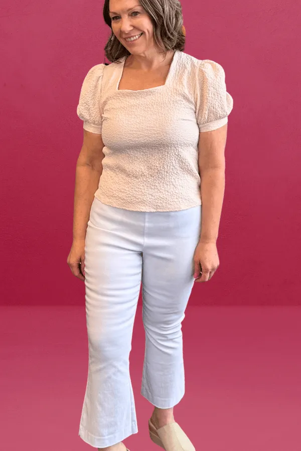 High-Rise Cropped Flare Pants