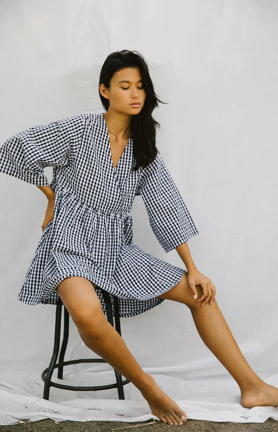Holiday Wrap Dress Black