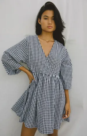 Holiday Wrap Dress Black