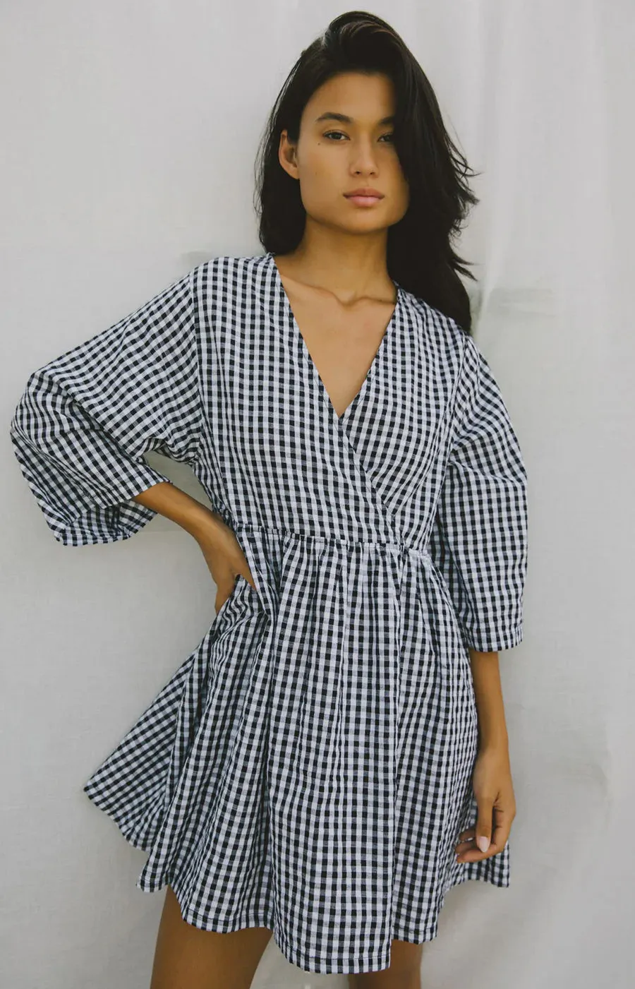 Holiday Wrap Dress Black