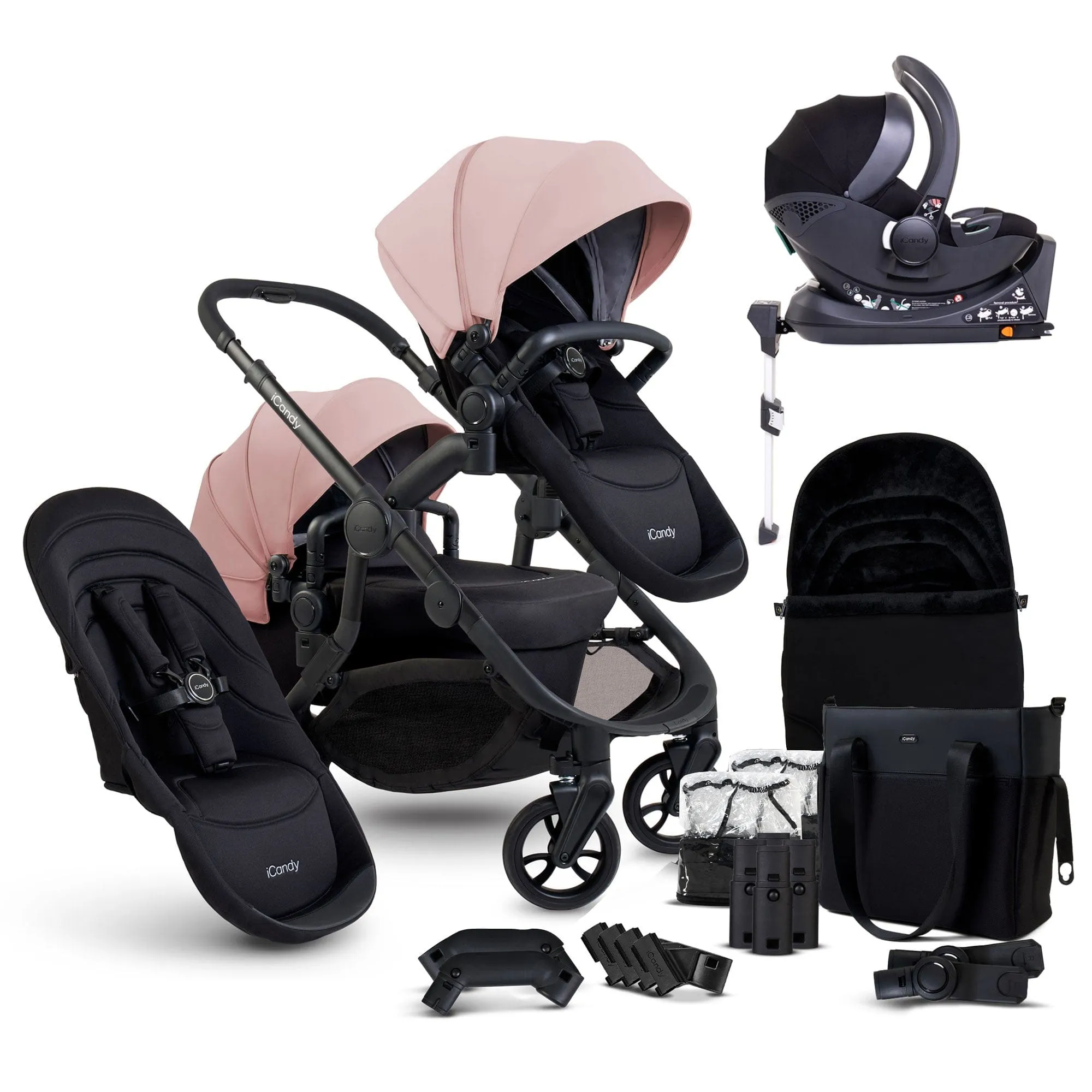 iCandy Orange 4 Double Cocoon Travel System in Rose