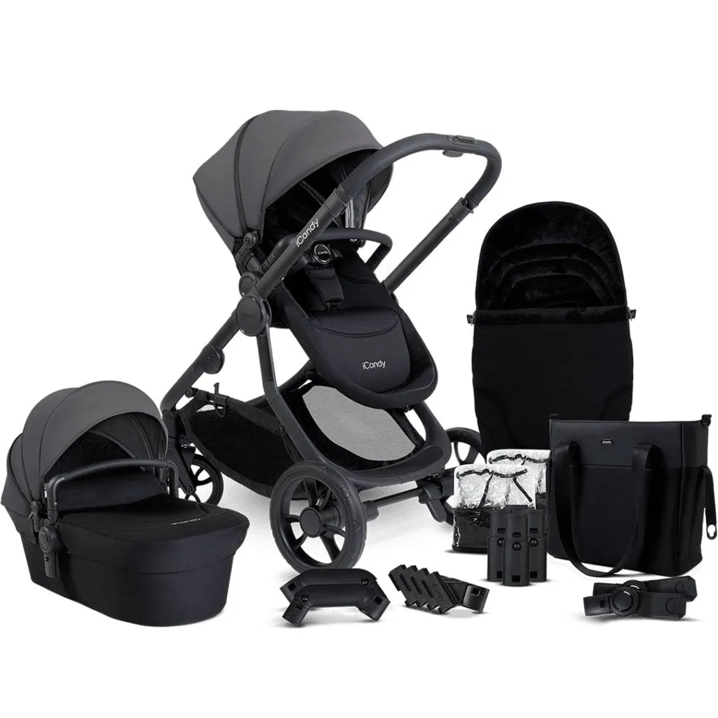 ICANDY Orange 4 Pushchair Combination Bundle - Jet (Fossil)