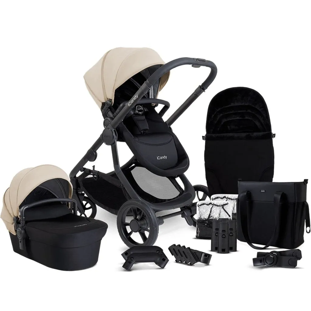 ICANDY Orange 4 Pushchair Combination Bundle - Jet (Latte)