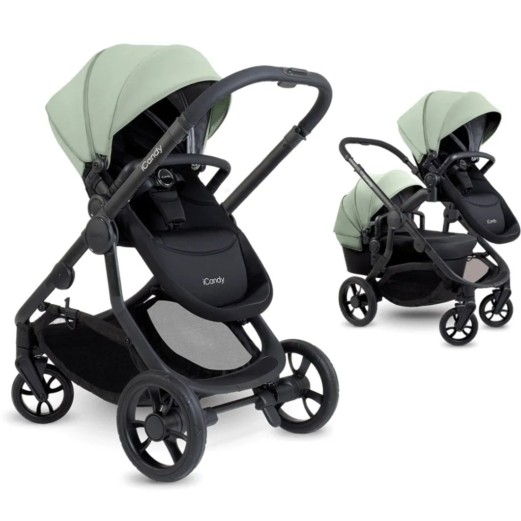 ICANDY Orange 4 Pushchair Combination Bundle - Jet (Pistachio)