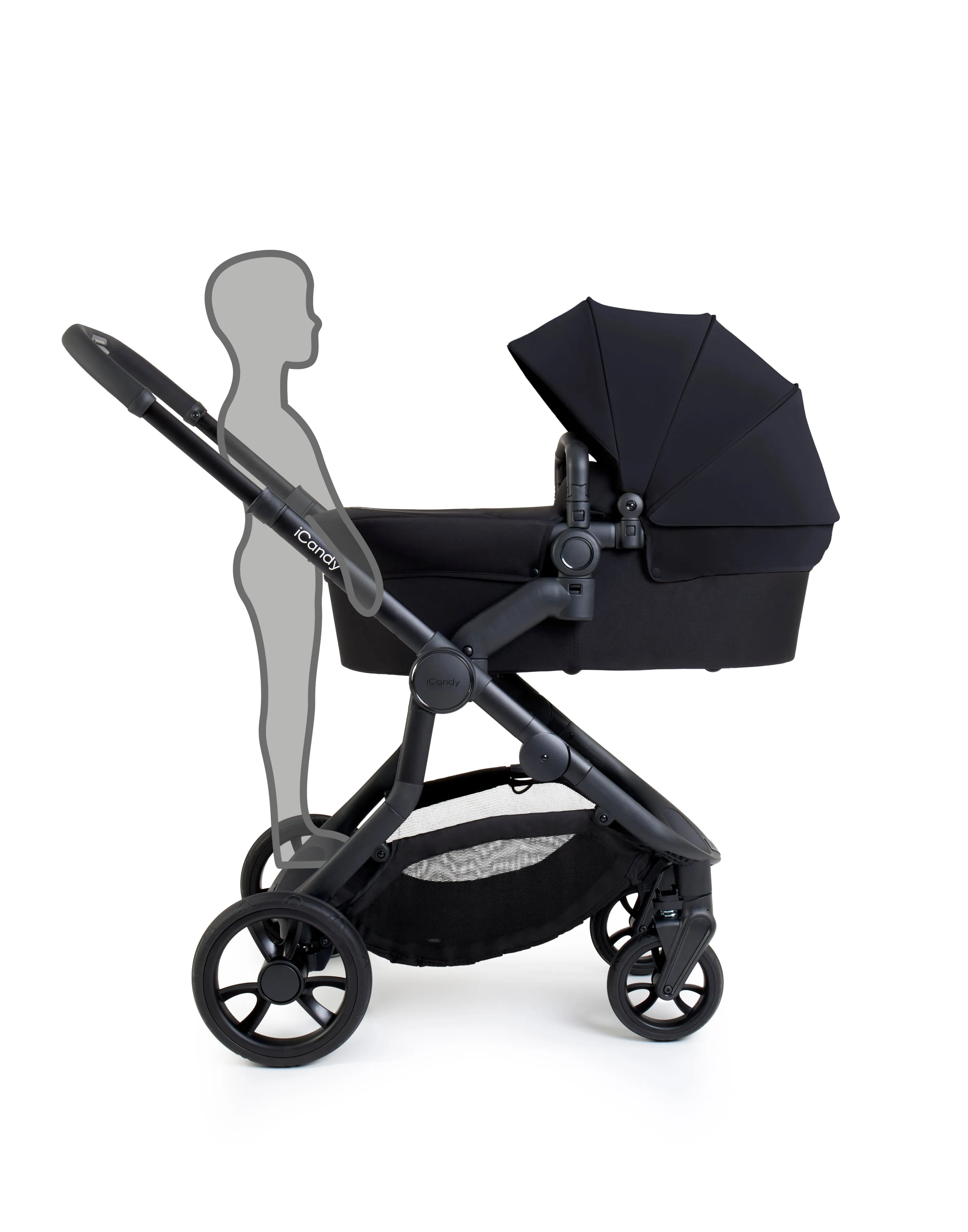 iCandy Orange 4 Pushchair Combo - Jet Black Edition
