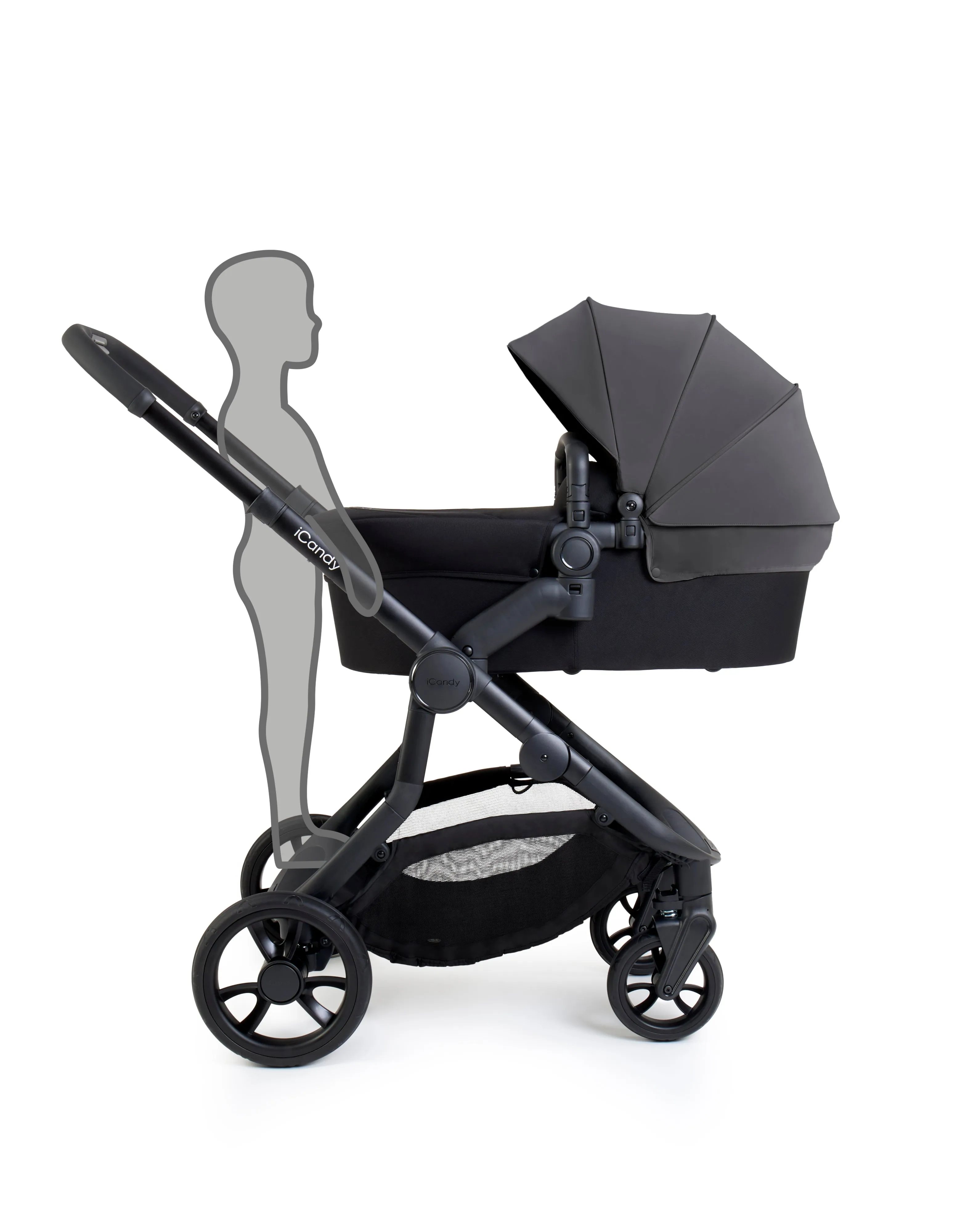 iCandy Orange 4 Pushchair with Cocoon Car Seat & Base - Jet Fossil Edition