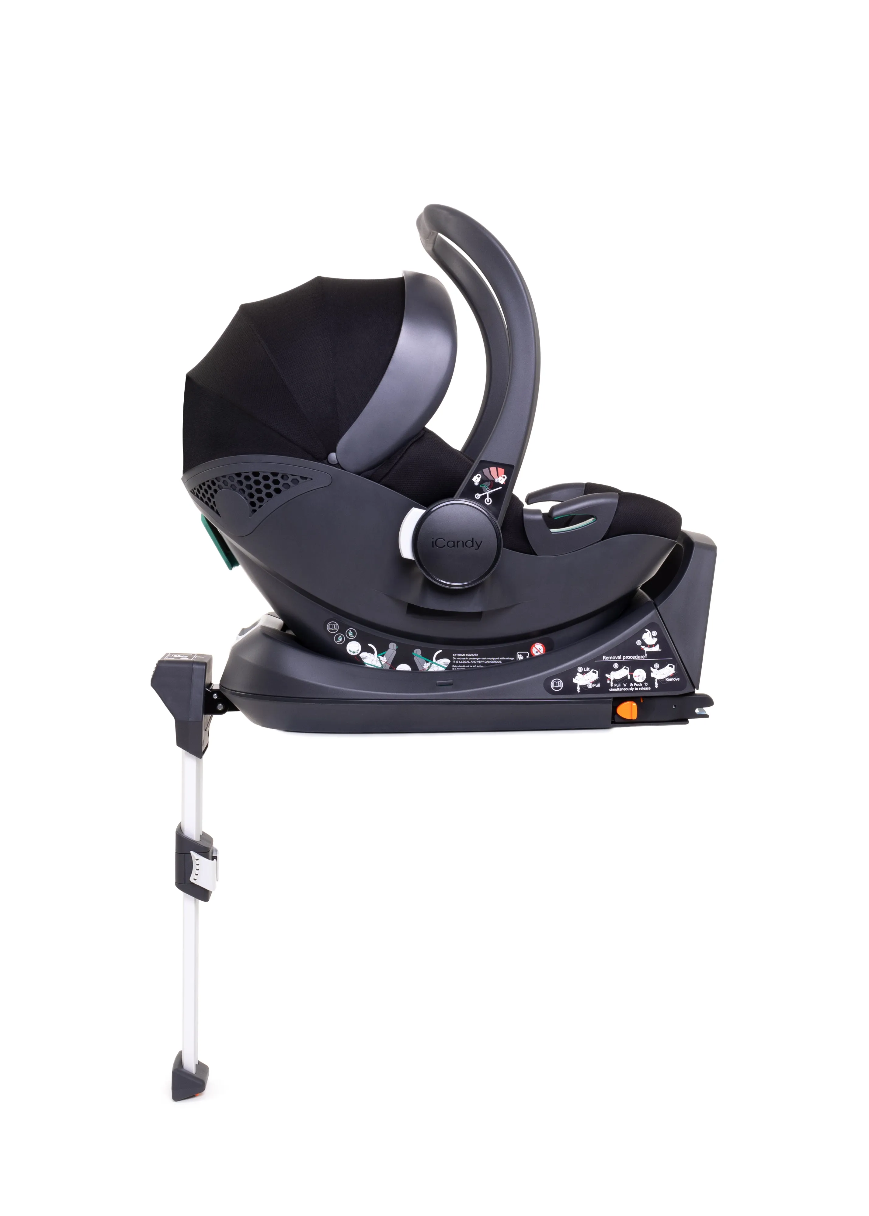 iCandy Orange 4 Pushchair with Cocoon Car Seat & Base - Jet Pistachio Edition