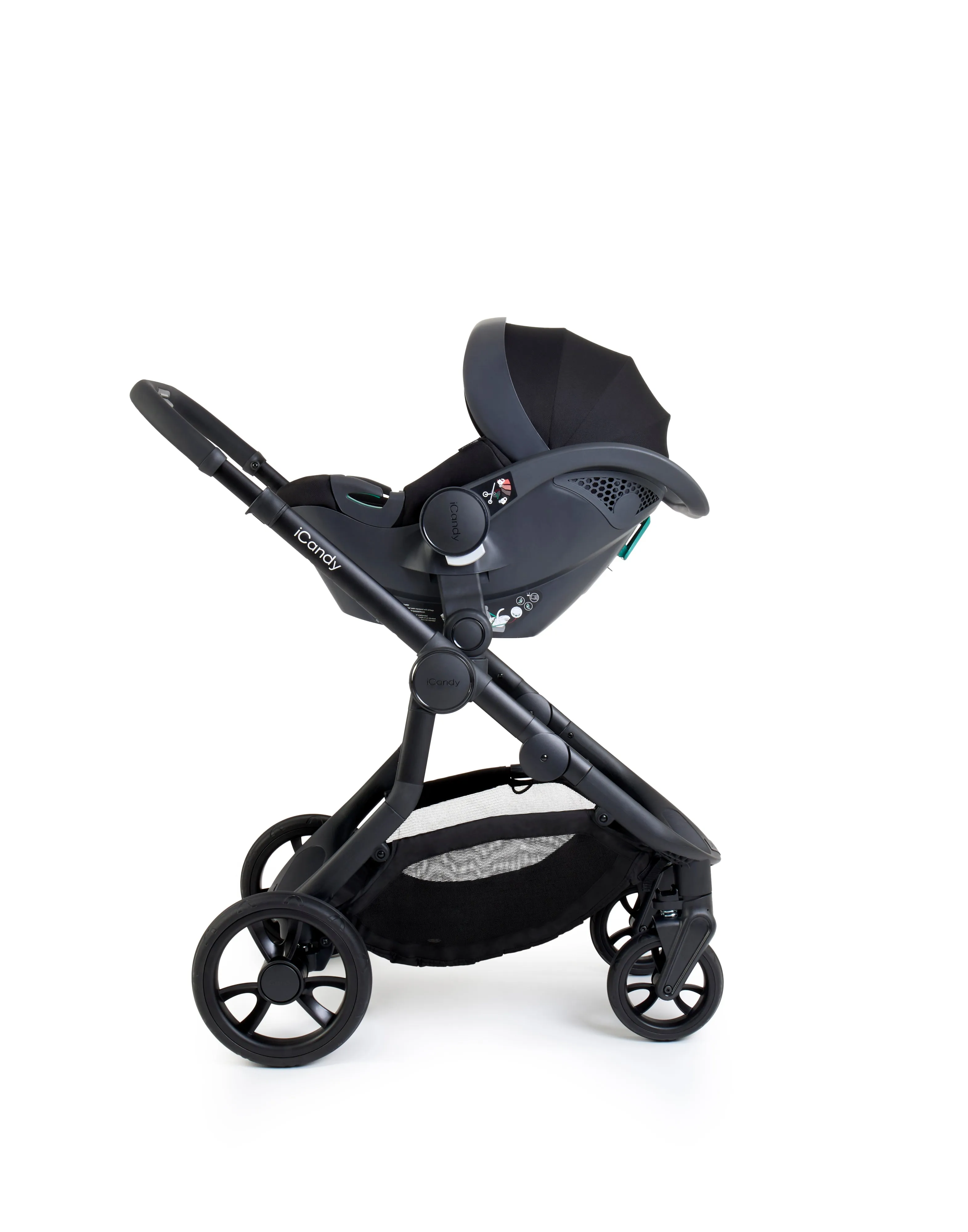 iCandy Orange 4 Pushchair with Cocoon Car Seat & Base - Jet Pistachio Edition