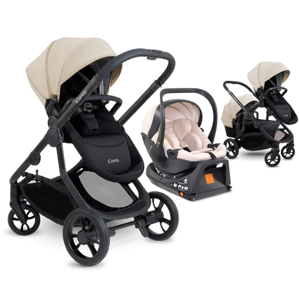 ICANDY Orange 4 Travel system with COCOON car seat - Jet (Latte)
