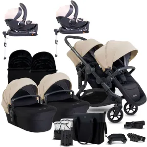 iCandy Orange 4 Twin Complete Cocoon Travel System in Latte