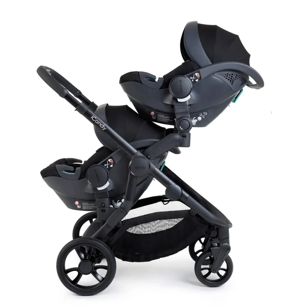 ICANDY Orange 4 Twin Travel system with Cocoon Car Seat - Black Edition