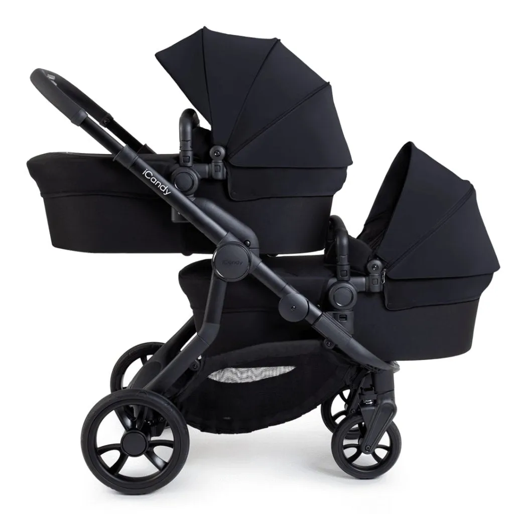 ICANDY Orange 4 Twin Travel system with Cocoon Car Seat - Black Edition