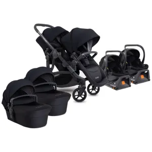 ICANDY Orange 4 Twin Travel system with Cocoon Car Seat - Black Edition