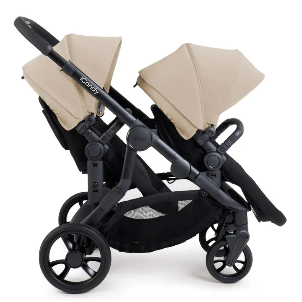 ICANDY Orange 4 Twin Travel system with Cocoon Car Seat - Latte