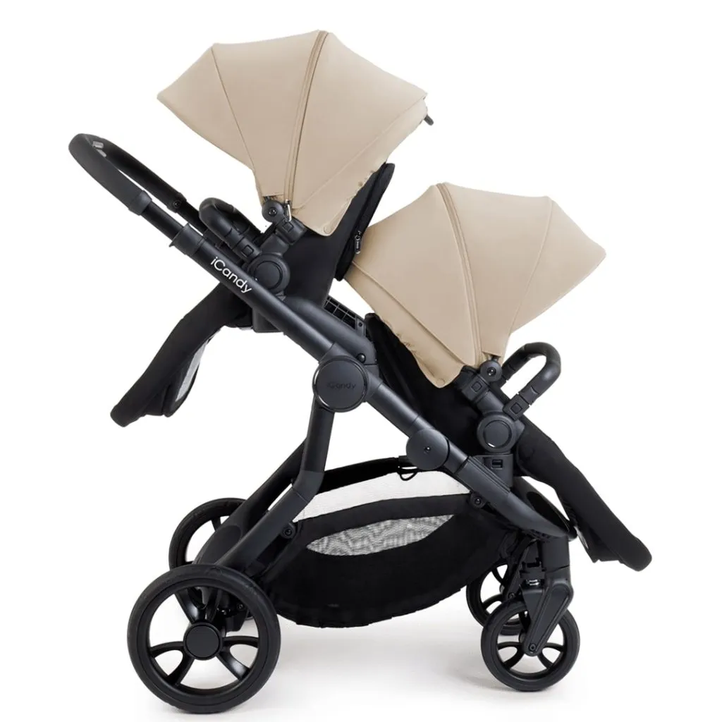 ICANDY Orange 4 Twin Travel system with Cocoon Car Seat - Latte