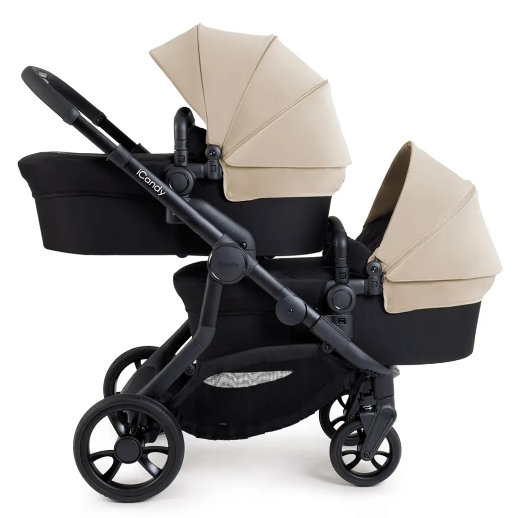 ICANDY Orange 4 Twin Travel system with Cocoon Car Seat - Latte