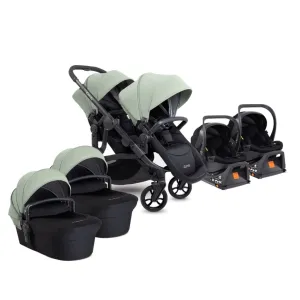 ICANDY Orange 4 Twin Travel system with Cocoon Car Seat - Pistachio