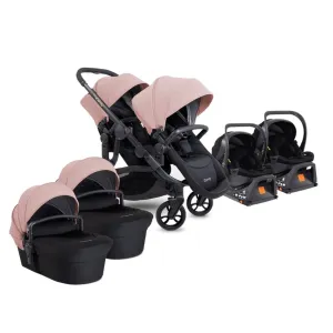 ICANDY Orange 4 Twin Travel system with Cocoon Car Seat - Rose