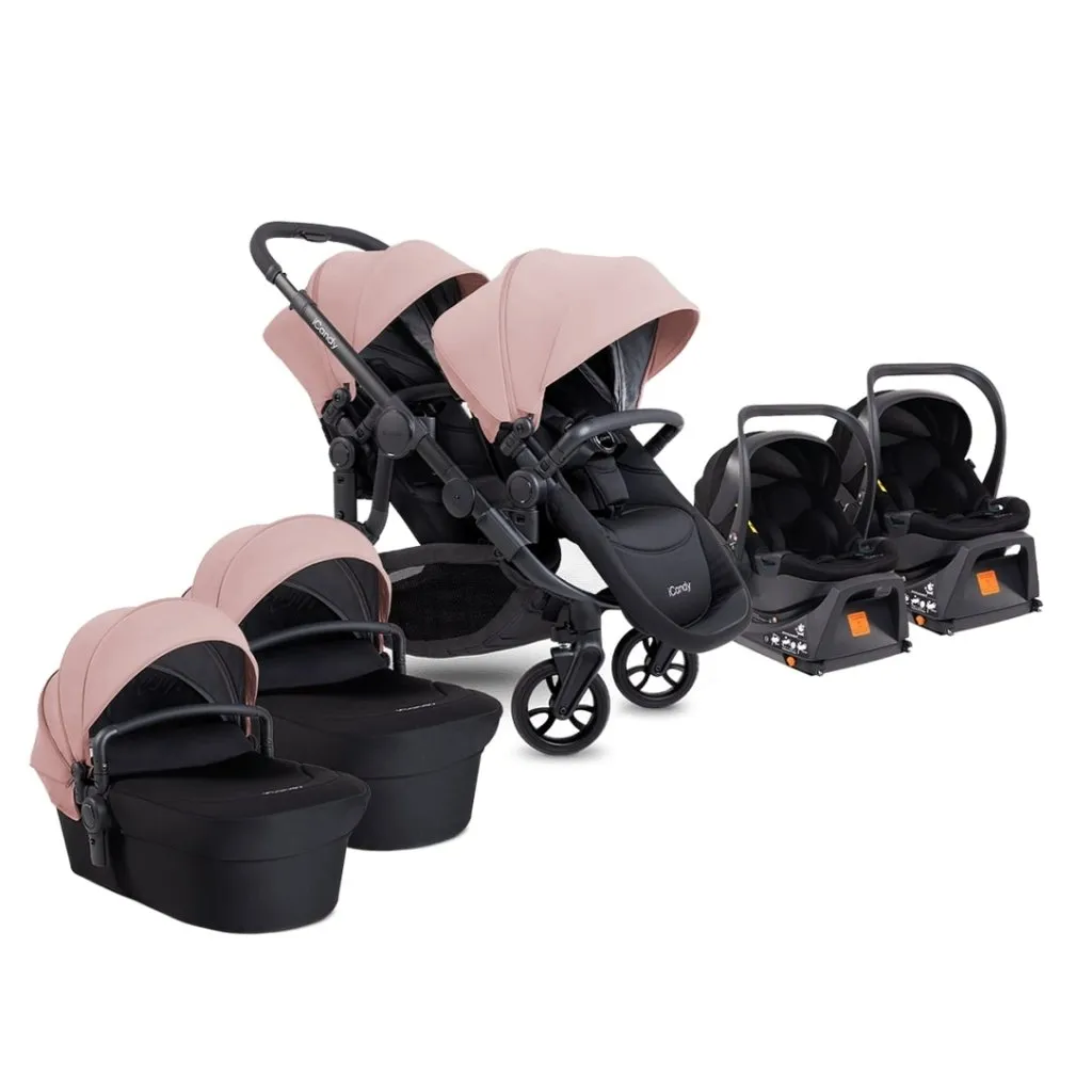 ICANDY Orange 4 Twin Travel system with Cocoon Car Seat - Rose