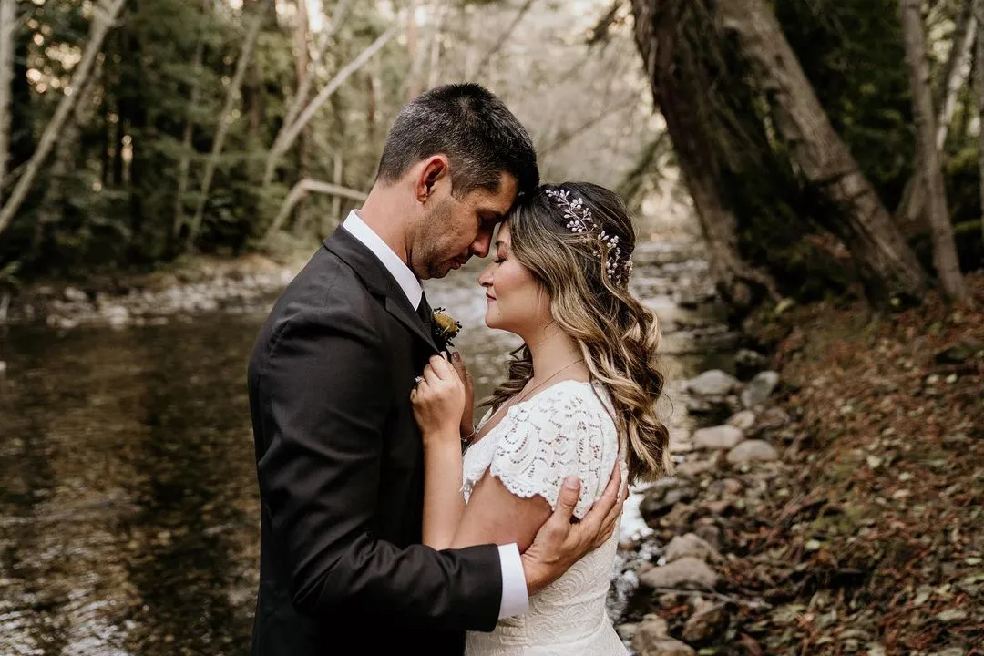 Ivory wrap lace bohemian wedding dress #1298