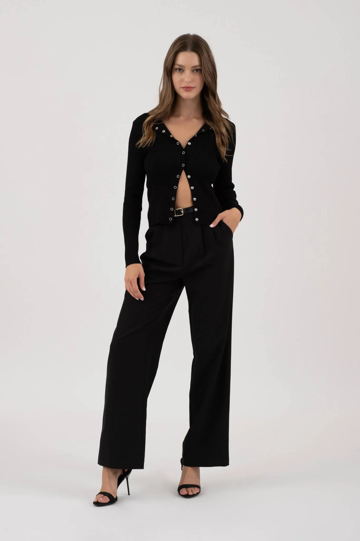Jade Button Down Knit Top