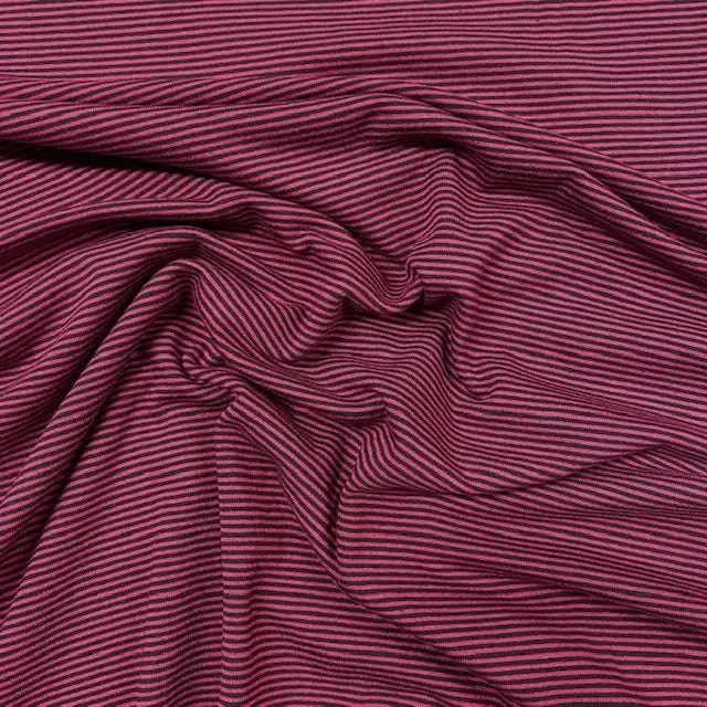 Jessica Viscose Jersey - Cerise Stripe