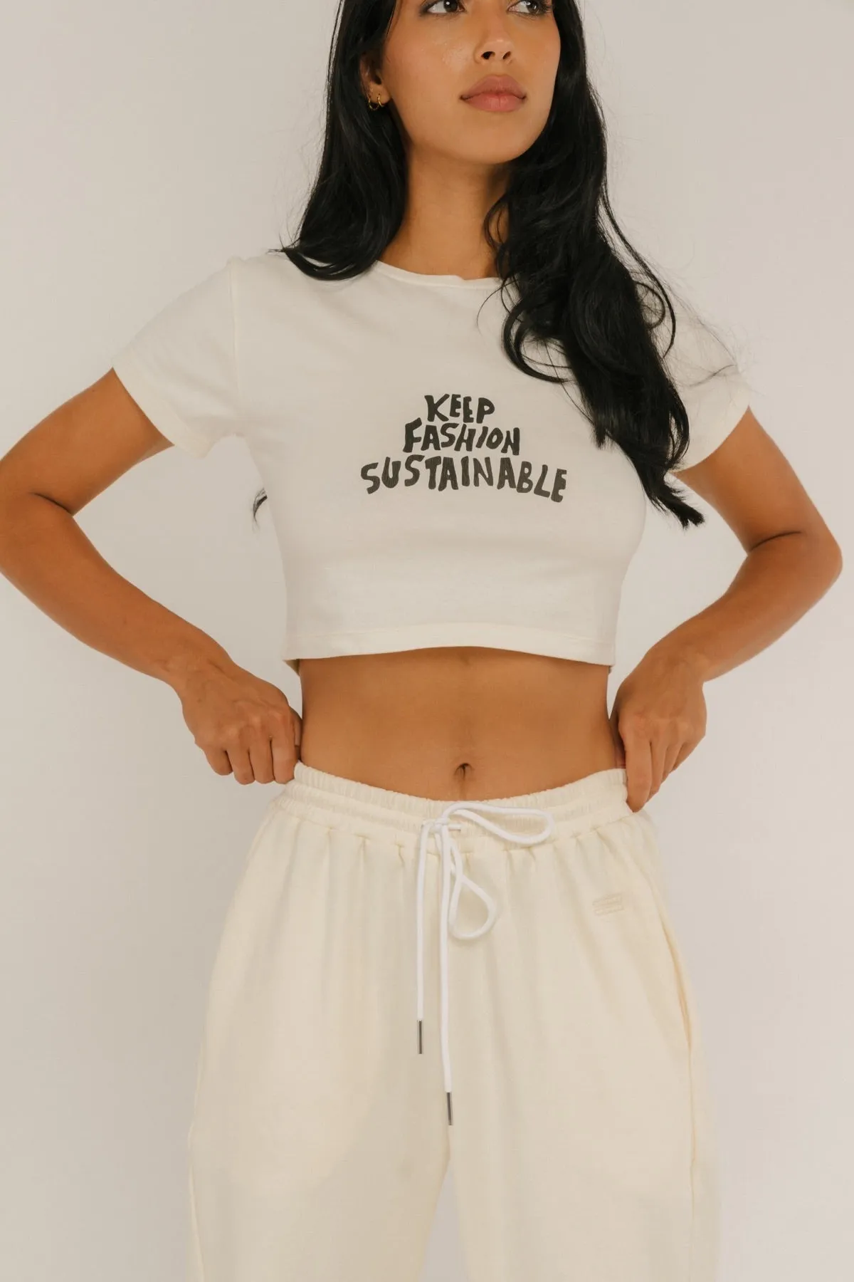 'Keep Fashion Sustainable' Baby Tee   Jorden Pants Set