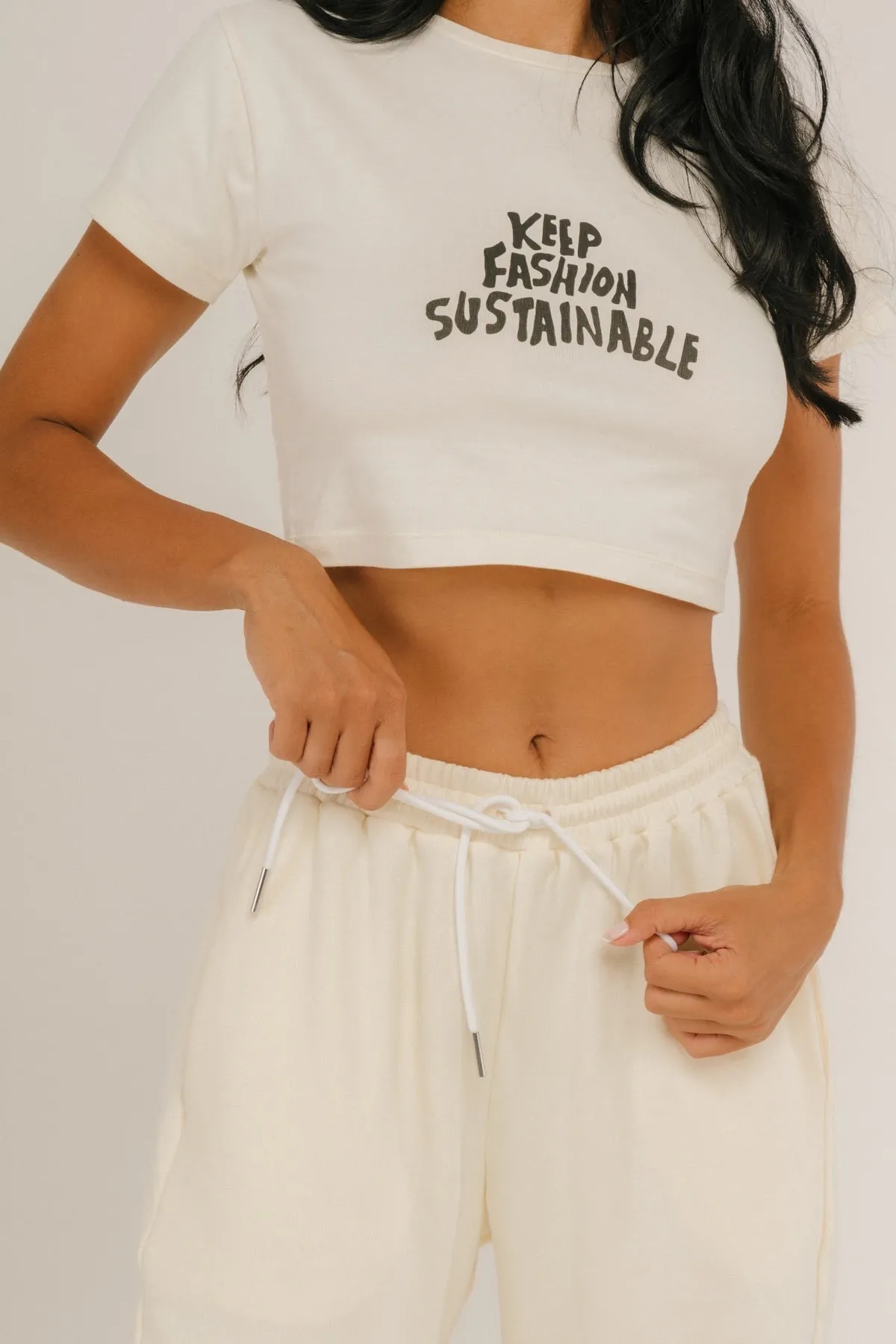 'Keep Fashion Sustainable' Baby Tee   Jorden Pants Set