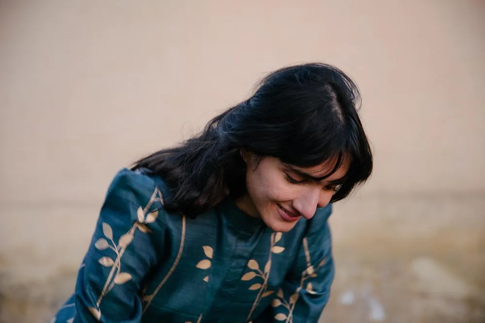 Kesang Printed Handwoven Silk Jacket Set