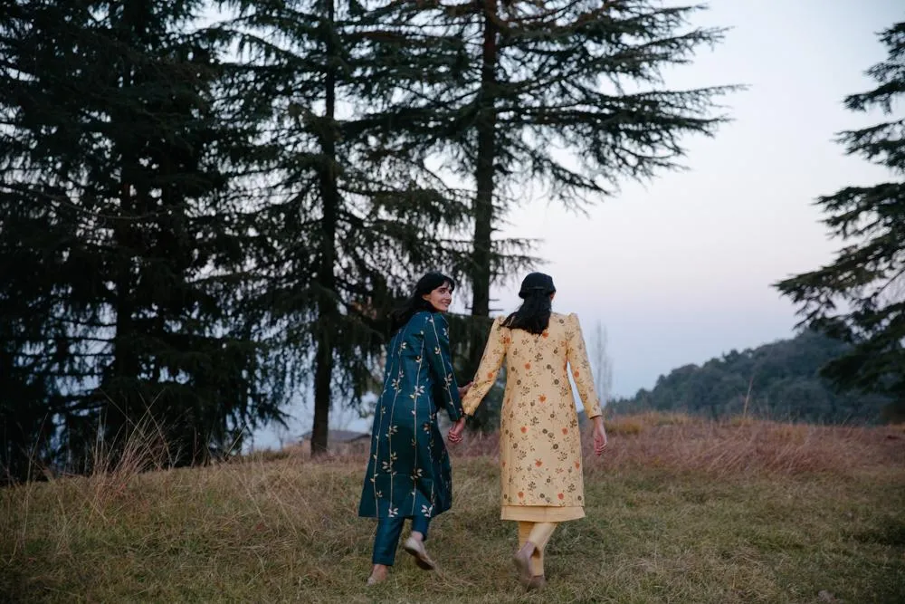 Kesang Printed Handwoven Silk Jacket Set