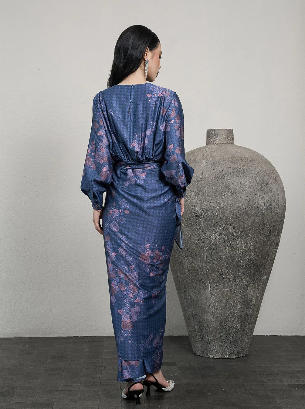 KIANA OVERLAP DRESS NAVY