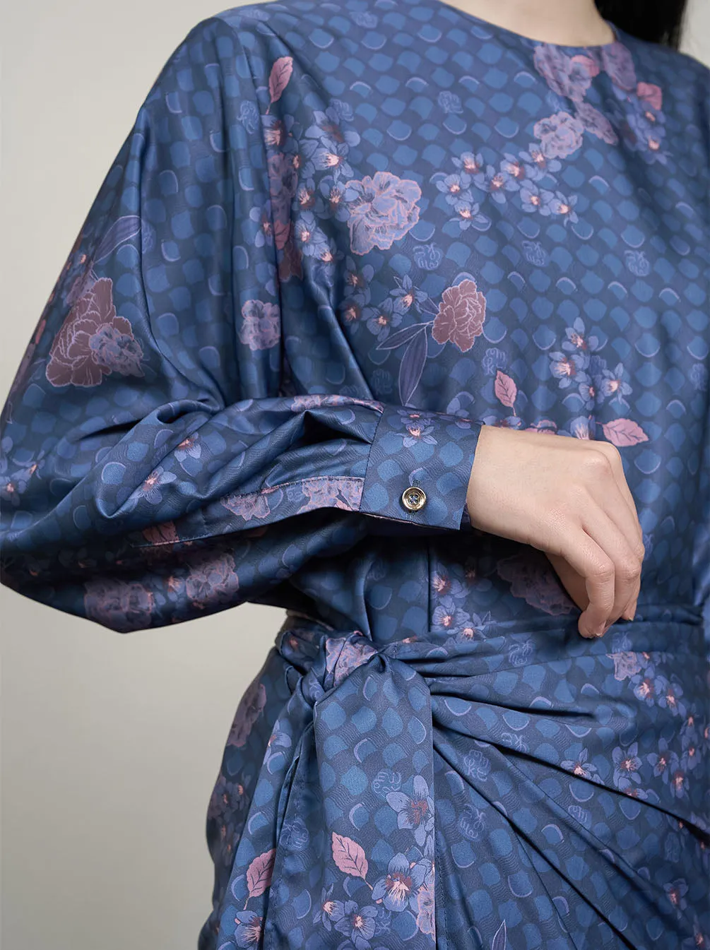 KIANA OVERLAP DRESS NAVY