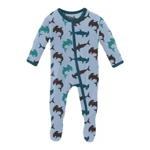 KicKee Pants Pond Hammerhead Footie with Zipper