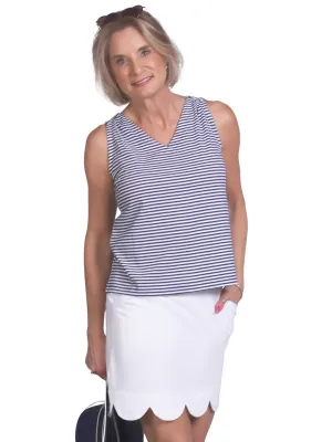 Kitty Tank Top Navy Stripe