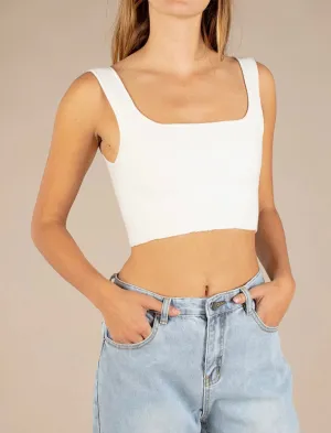 Knit Sleeveless Crop Top