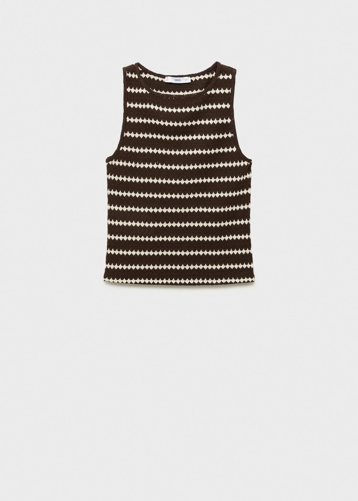 Knitted top with geometric print